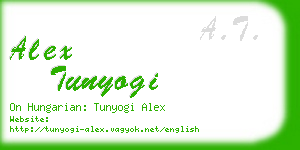 alex tunyogi business card